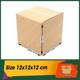 Size 12x12x12 cm, hộp giấy thùng carton gói hàng tại Gumato (Mã số P20)