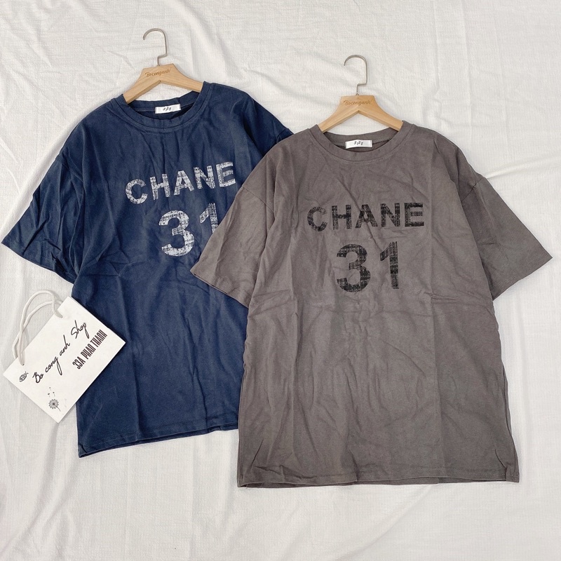 Áo Thun Chane 31 3158 AH110 Form To Rộng Unisex Hàng Quảng Châu Loại 1 Nam Nữ Mặc Được