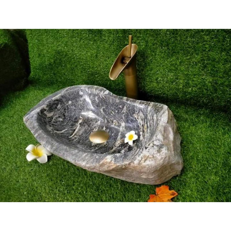 chậu lavabo đá vân mây tự nhiên