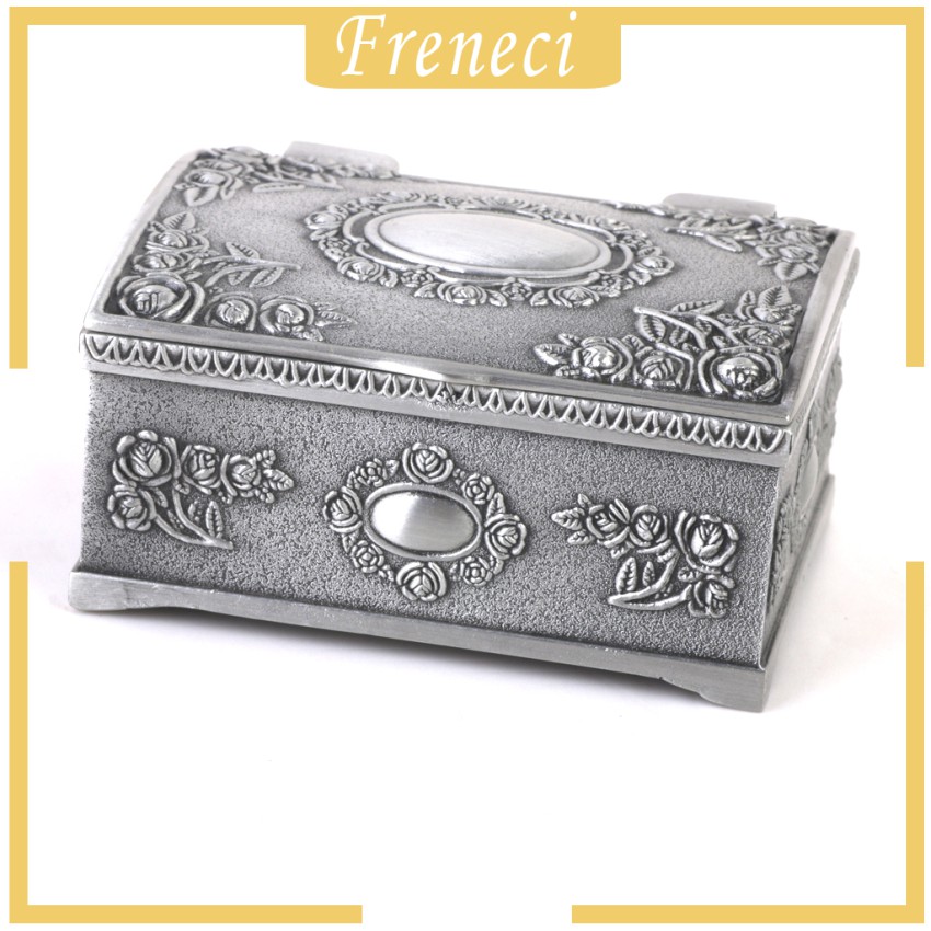 Hộp Thiếc Đựng Trang Sức Hình Ngực Kho Báu Phong Cách Vintage