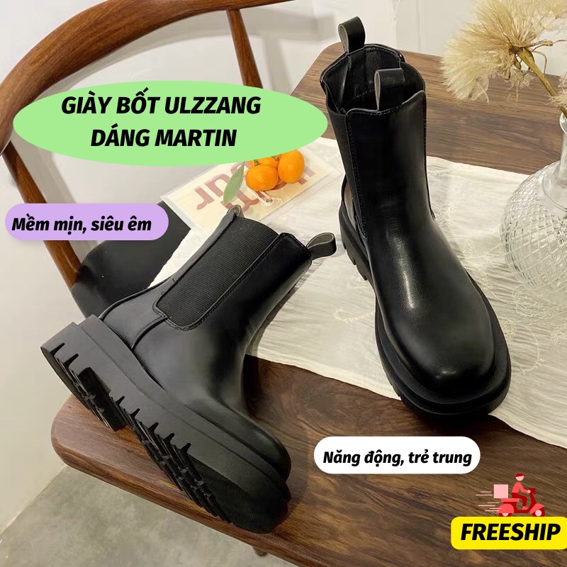 Giày Boot Nữ Bốt Nữ Cao Cổ Da Mềm Đế Dày Ôm Chân Phong Cách Ulzzang Thời Trang Hàn Quốc PAPAA.HOME