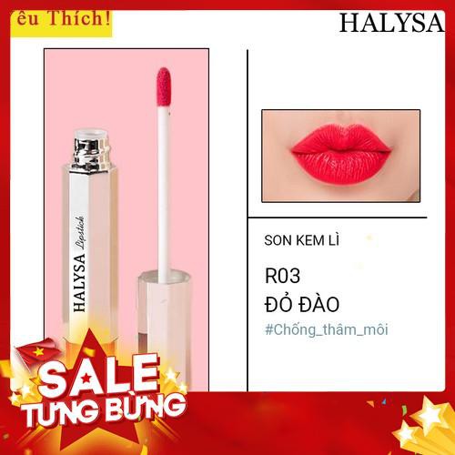 🔥🔥🔥[Giảm sốc]🔥🔥🔥Son Kem Lì Halysa – Son chống thâm môi cao cấp  - Son Đỏ Đào halysa.cosmetic