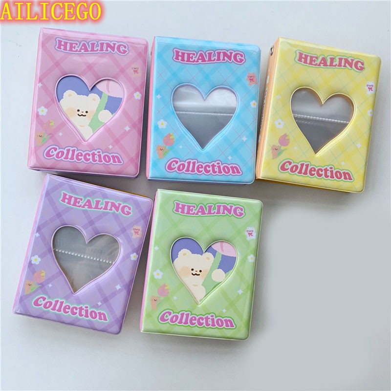 Album thẻ ảnh 80 ngăn 3 inch hoạt hình gấu bông và hoa đáng yêu