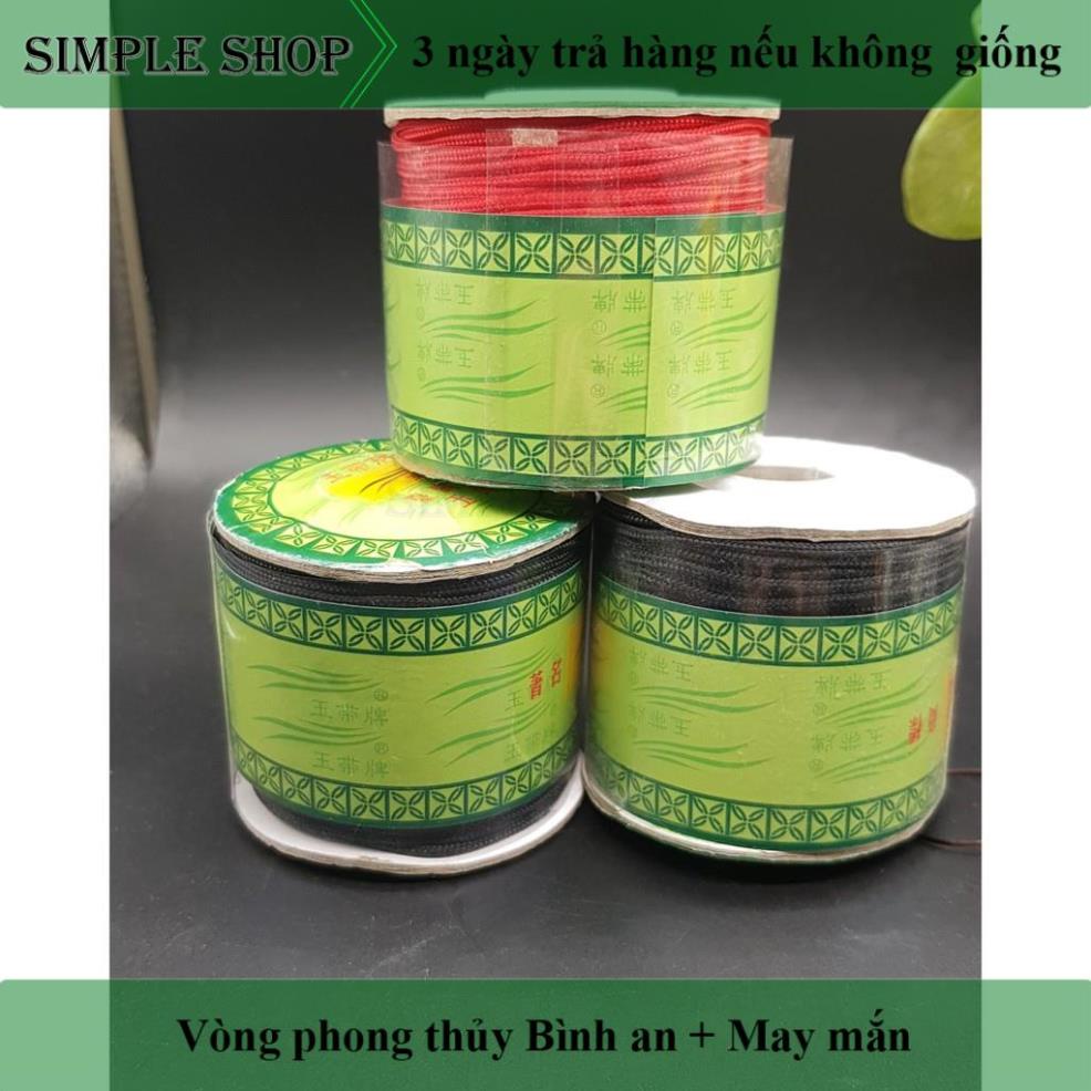 Dây chỉ dù tết đan Vòng tay, dây chuyền, đa dạng màu sắc mềm mịn, độ bền cao, không xơ xước - Đỏ,đen