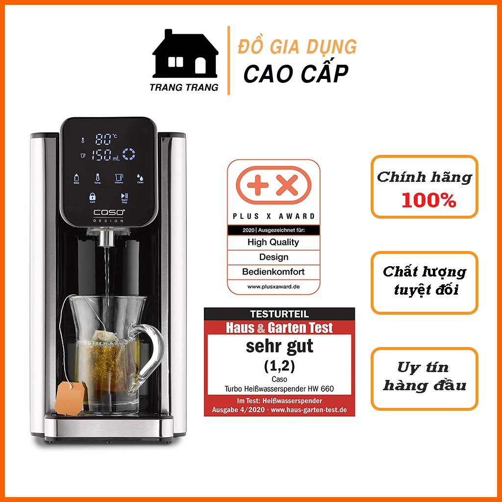 Bình thủy caso HW660 công suất 2600w, bình thủy caso HW1000 - Bình đun nước nóng pha sữa có chỉnh nhiệt độ [Chính hãng]