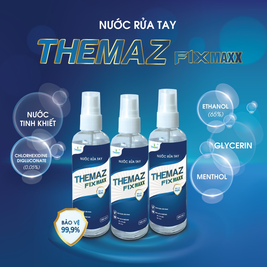 Nước Rửa Tay THEMAZ FIX MAXX 100ml