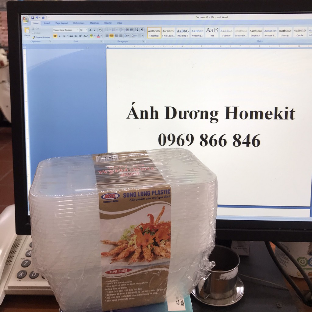 Bộ 10 hộp đựng thực phẩm trong suốt Song Long Plastic anhduonghomekit