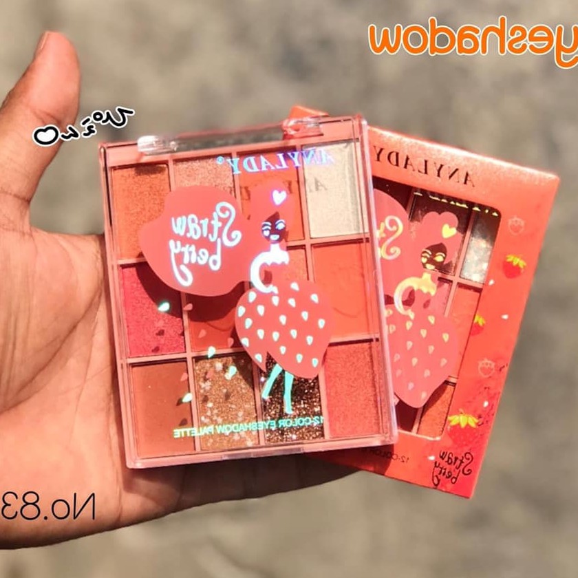 Phấn Mắt Dâu Tây Gồm 12 Ô Hãng ANYLADY STRAWBERRY NO: 839 Cực Đẹp