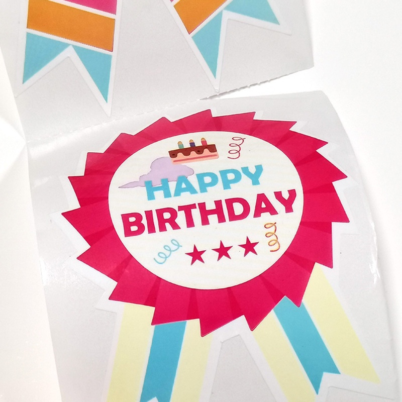 200 Miếng Dán Chống Thấm Nước Tự Dính Chữ Happy Birthday