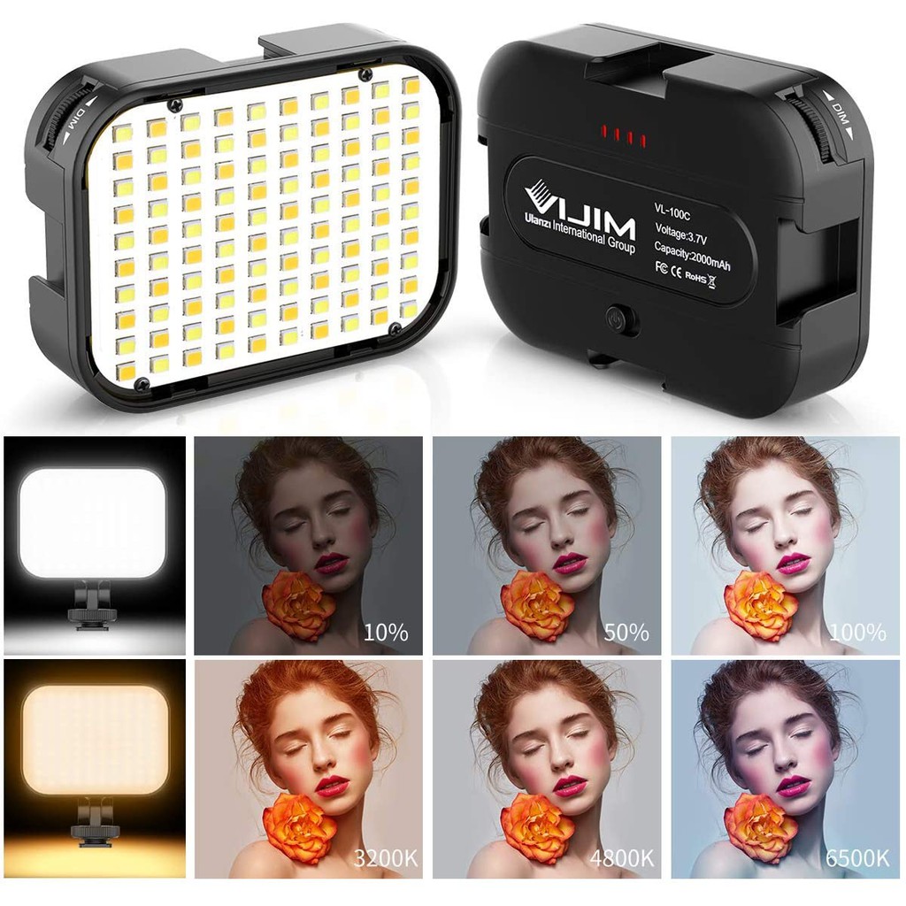 VIJIM VL100C - ĐÈN LED BI-COLOR ĐIỀU CHỈNH NHIỆT MÀU 3200-6500K - HÀNG CHÍNH HÃNG