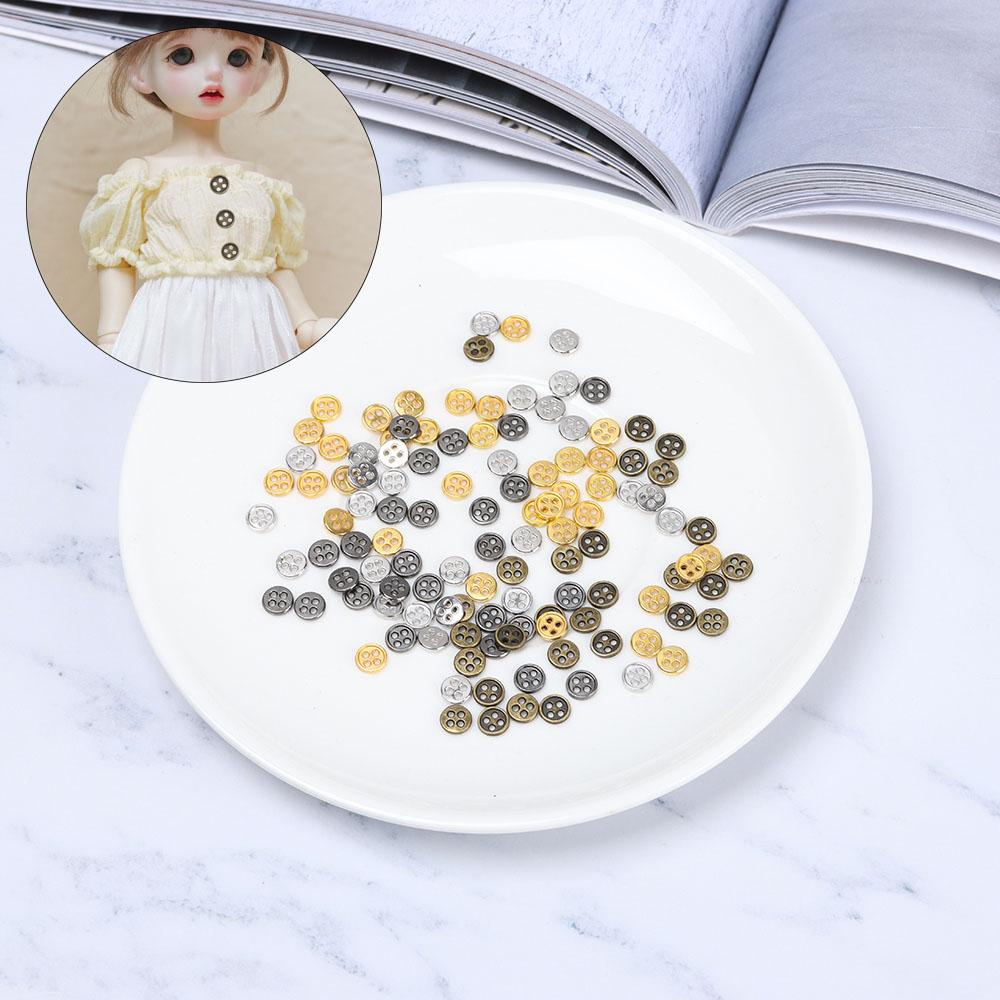 Set 50 Nút Bấm Mini 6mm Chuyên Dụng Cho Búp Bê Tỉ Lệ 1 / 12 1 / 6