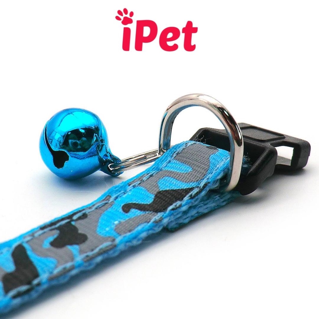 Vòng cổ cho thú cưng chó mèo họa tiết rằn ri đen - iPet Shop