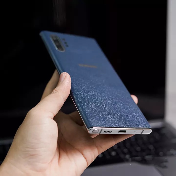 Miếng dán skin da thật cho Samsung Note 10plus Note 20 ultra S21 ultra S20 ultra s 22 ultra Note 9 8 S10 Plus