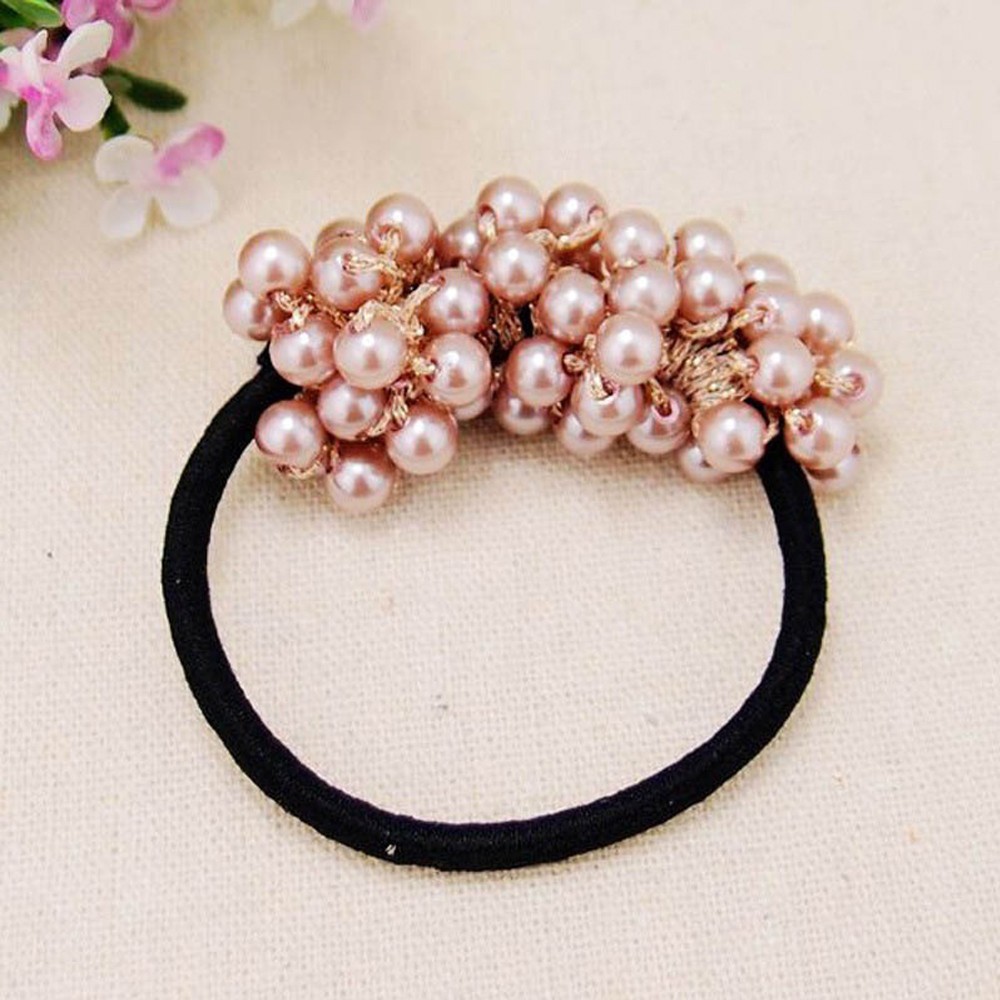 Dây Buộc Tóc Đính Hạt Giả Ngọc Trai