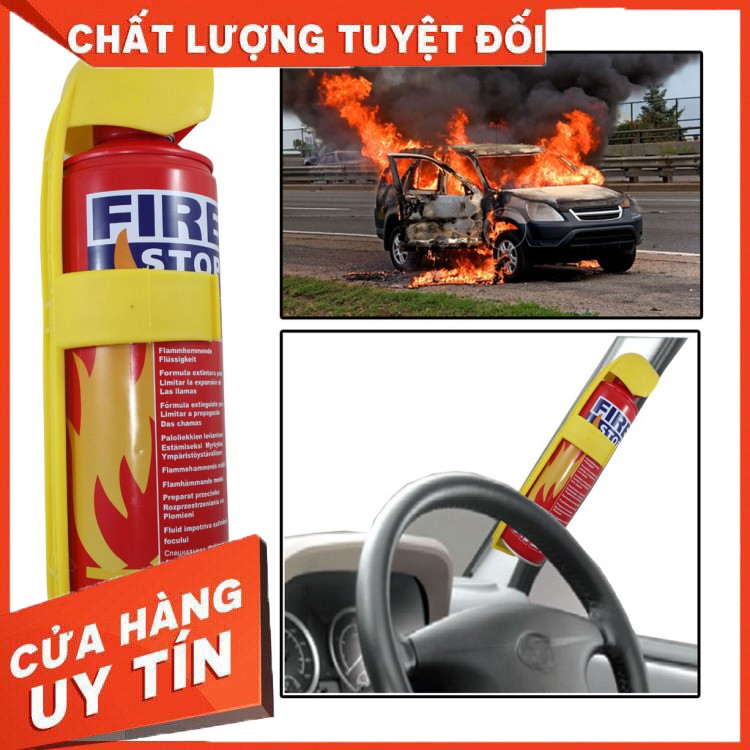 1 Bình cứu hoả 500ml dạng xịt. Bình chữa cháy mini FireStop .