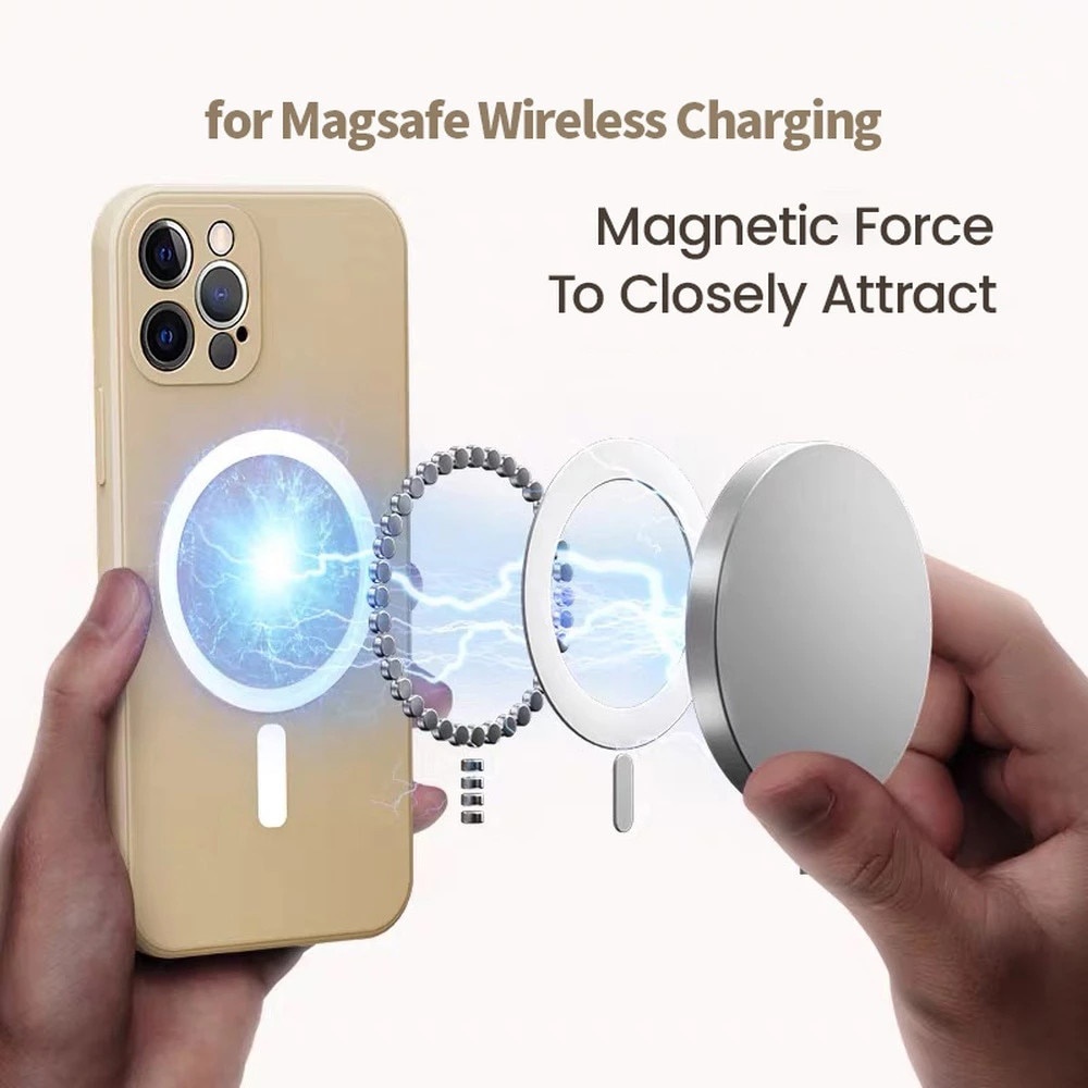 Ốp Điện Thoại Silicon Từ Tính Kiêm Sạc Không Dây Cho iPhone 11 12 Pro Max Mini X Xs Xr