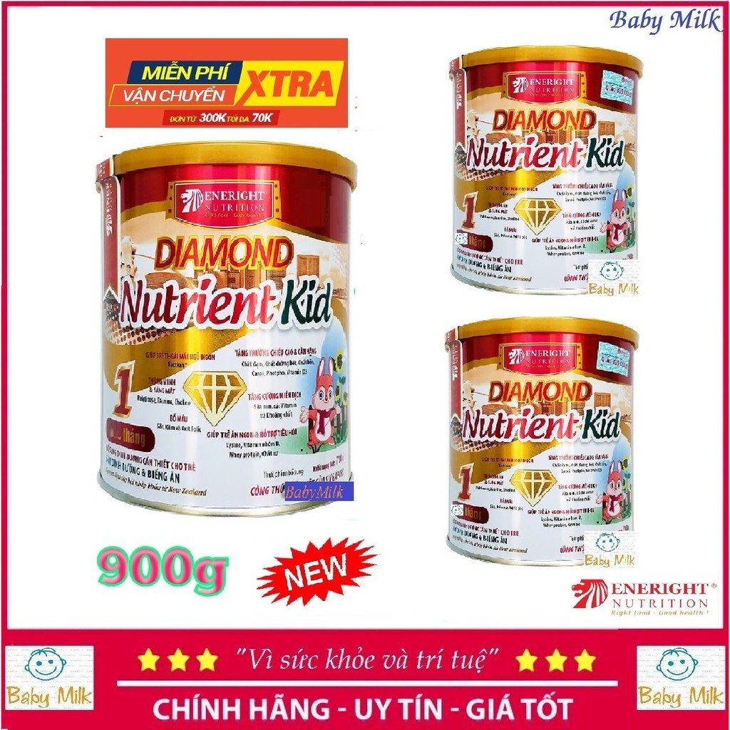 Combo 3 lon Sữa Diamond Nutrient Kid 1 (900g)