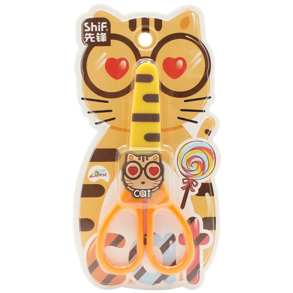 Kéo học sinh có nắp đậy ShiF 1214 dễ thương