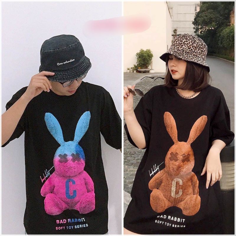 Áo Thun Tay Lỡ Nam nữ unisex form rộng phong cách Ulzzang in hình BAD RABBIT | BigBuy360 - bigbuy360.vn