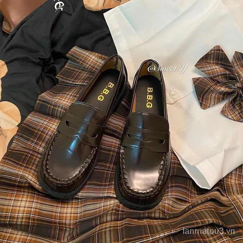 Giày Da Mũi Vuông Phong Cách Nhật Bản 2021 Cho Nữ | BigBuy360 - bigbuy360.vn