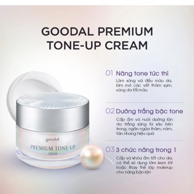 Kem Dưỡng trắng Ốc Sên Goodal Premium Snail Tone Up Cream 30ml