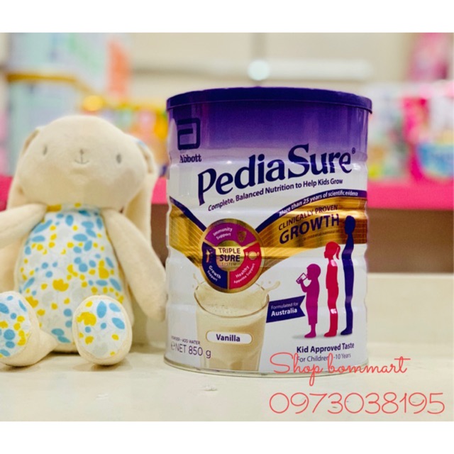 Sập giá sữa pediasure úc nắp tím hộp 850g date 9/2019