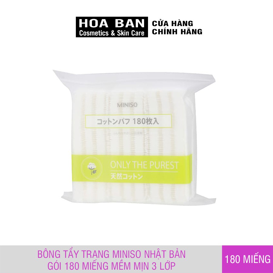 Bông Tẩy Trang Miniso 180 Miếng - HB0207 | BigBuy360 - bigbuy360.vn