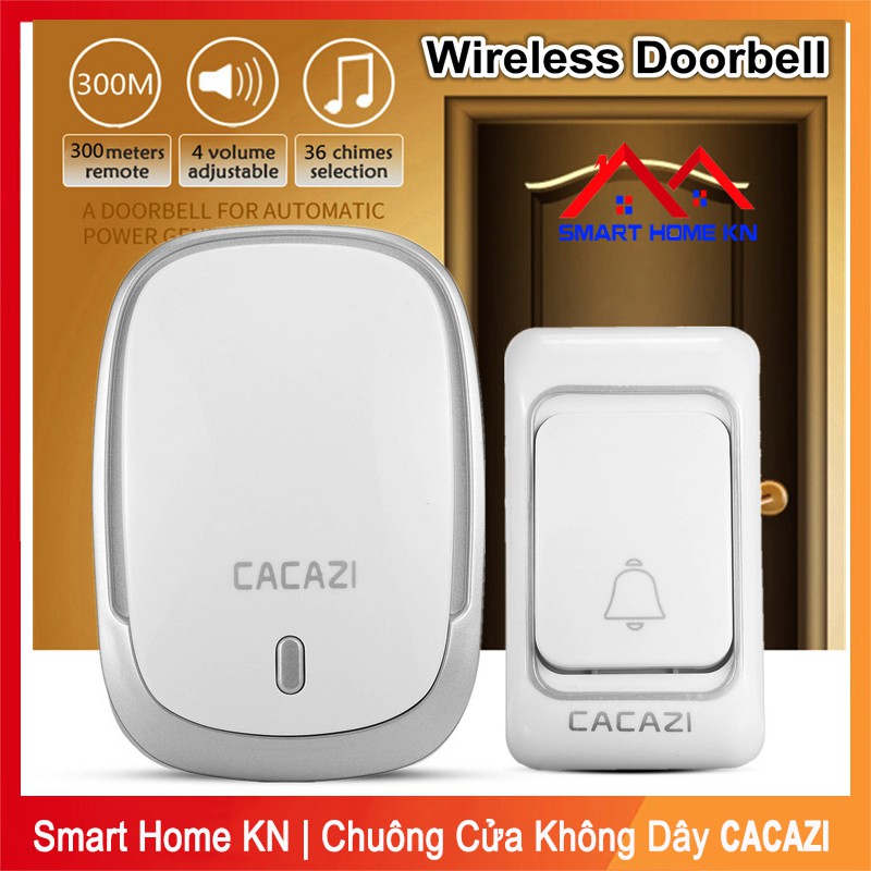 Chuông cửa báo khách không dây thông minh chống nước Cacazi K01