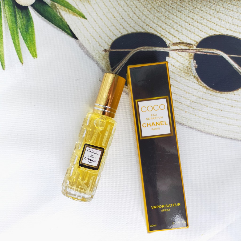 Nước hoa mini coco nữ chai 20ml dạng xịt- mẫu 4d- Mùi coco vàng