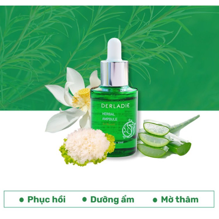 [Mua 1 tặng 1] Siêu Tinh Chất Tràm Trà Giảm Mụn Sau 14 Ngày Derladie Herbal Ampoule For Blemish 30ml