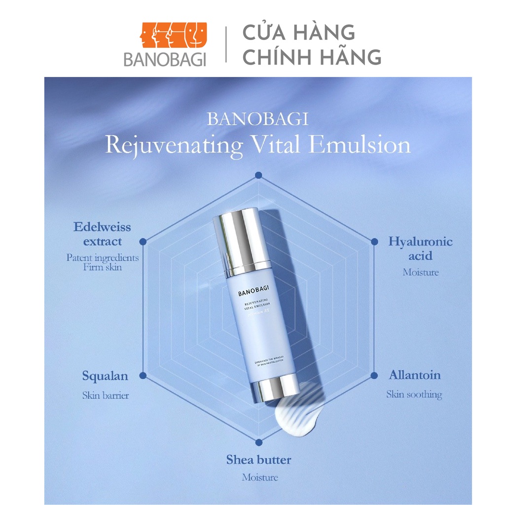 [MUA LÀ CÓ QUÀ] Nhũ Tương Tái Tạo Da BANOBAGI Rejuvenating Vital Emulsion 100ml