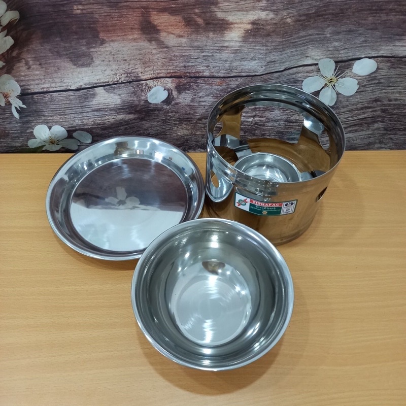 Lẩu bếp cồn 1 người ăn inox 430
