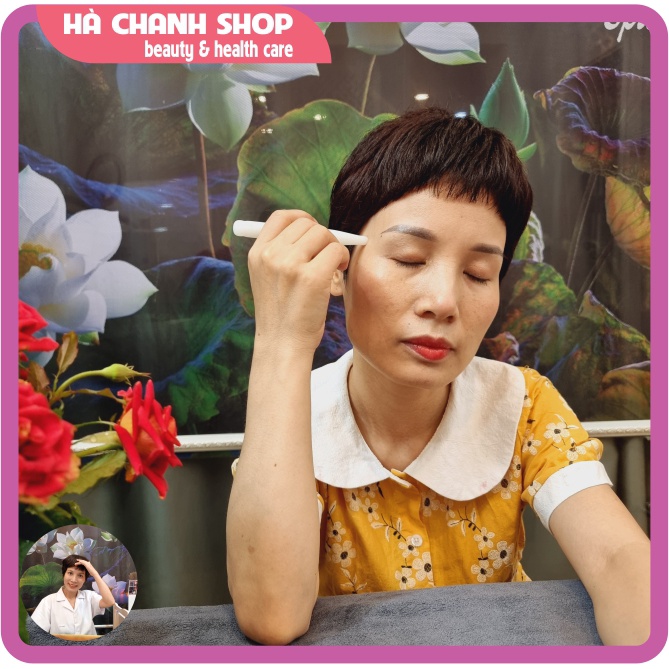Bút Đá Ấn Huyệt Massage Vùng Mặt Màu Trắng Đẹp Bút Nhấn Huyệt Massage Mắt Dụng Cụ Spa Làm Đẹp