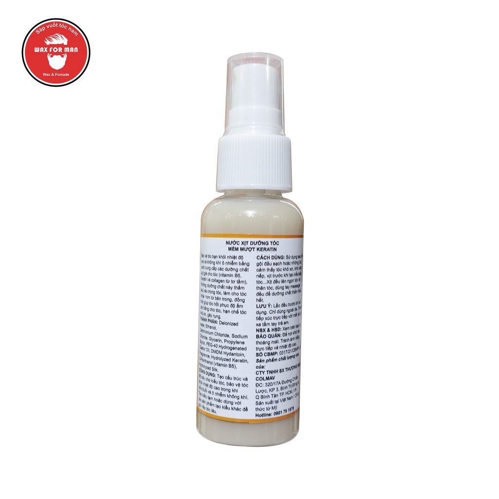 Xịt dưỡng tóc Colmav Keratin Smooth & Moist Hair Water