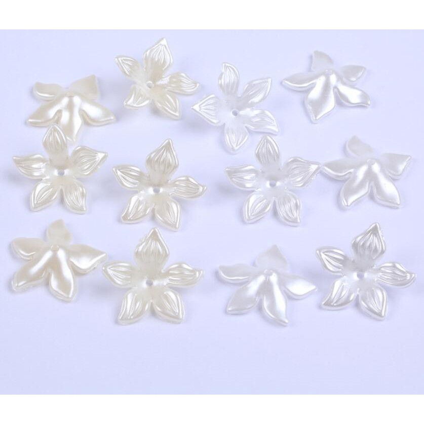 Set 50 Hạt Xỏ Lỗ 29mm Hình Hoa Làm Trang Sức Thời Trang