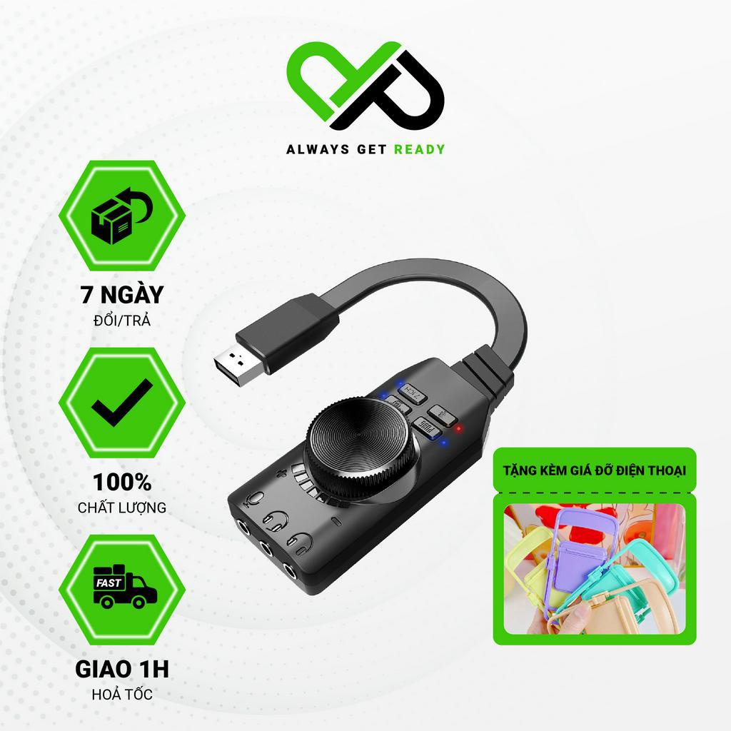Sound card âm thanh 7.1 cho máy tính PC chuyên game GS3 - Hàng Chính hãng