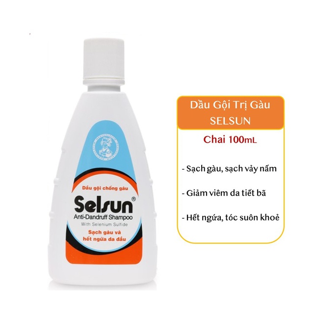 Dầu gội, dầu xả ngăn ngừa gàu và ngứa da đầu Selsun anti – dandruff shampoo 50ml - 100ml hàng chính hãng Selsun