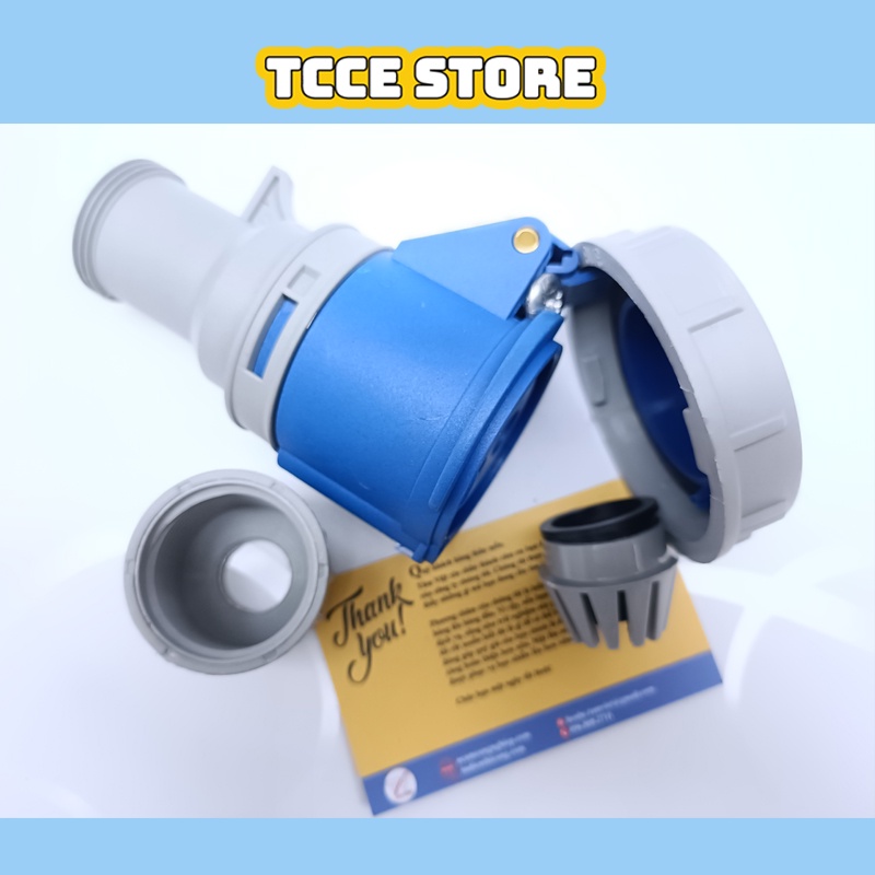 Ổ cắm công nghiệp TCE, ổ cắm điện công nghiệp di động 1 pha 3 chân IP67