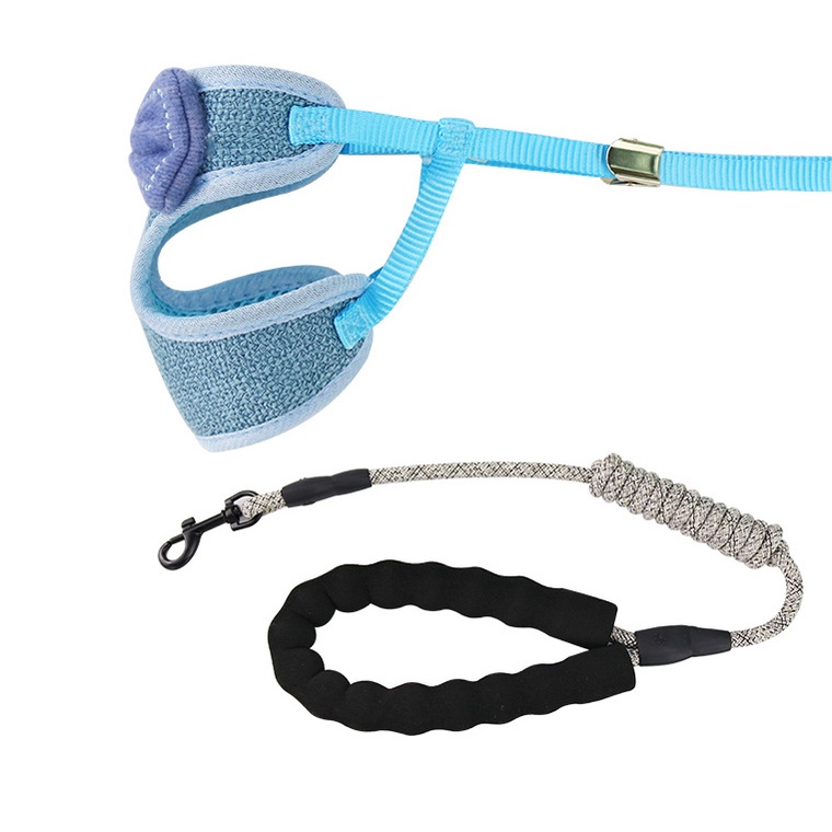 Dây dắt yếm body có nơ/Áo yếm kèm dây dắt có nơ dành cho chó mèo