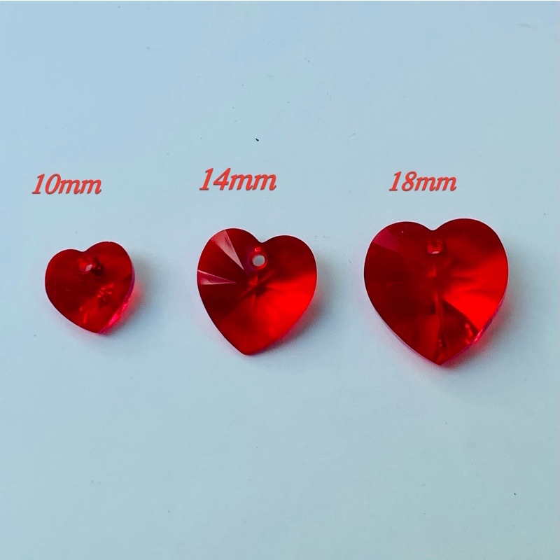 2 viên tim pha lê 18ly chính hãng Swarovski
