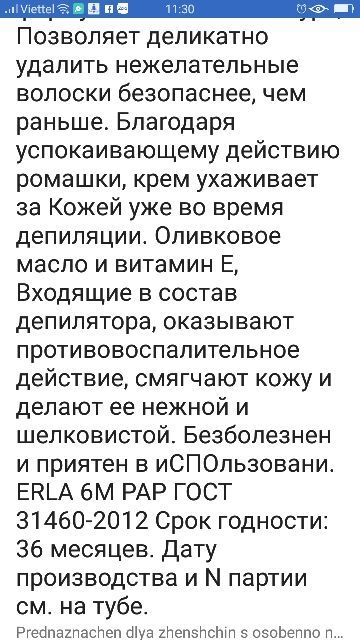 [Freeship] Kem tẩy lông Velvet Nga | BigBuy360 - bigbuy360.vn