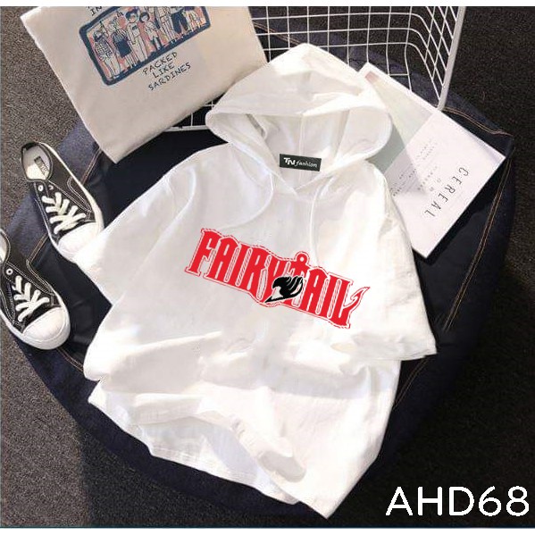 Hoodie Fairy tail tay lỡ , áo anime hội pháp sư có mũ giá rẻ in theo yêu cầu