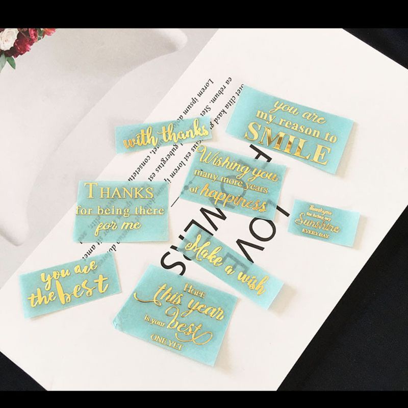 Set 8 Phụ Kiện Làm Đồ Trang Sức Hình Chữ Bằng Kim Loại Màu Vàng Kim