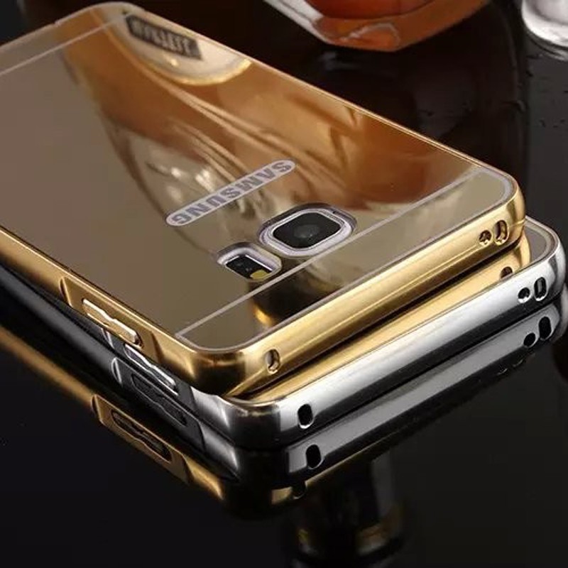 Ốp lưng viền kim loại lưng gương bóng cho Samsung Galaxy Note 5.