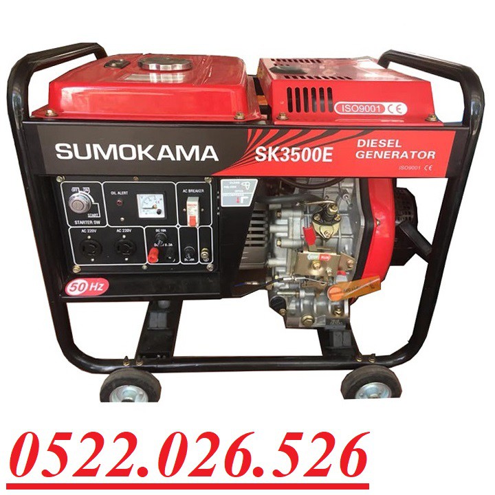 Máy Phát Điện Chạy Dầu 3Kw Sumokama SK3500E Đề