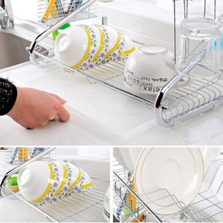 Giá úp bát đĩa 2 tầng inox