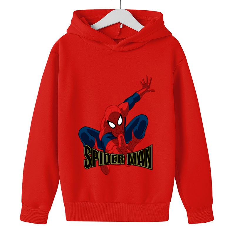 Mới Áo Hoodie Dài Tay In Hình Người Nhện Marvel Dành Cho Trẻ