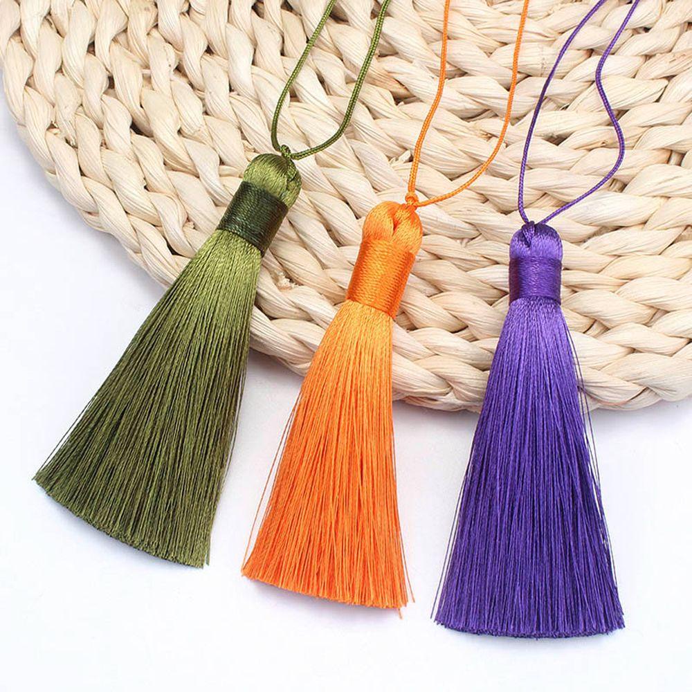 Mặt Dây Tua Rua Bằng Lụa Nhiều Màu Dùng Trang Trí Túi Xách / Bông Tai DIY