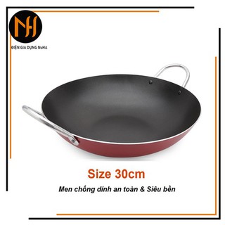Chảo 2 quai - Chảo sào - Chảo chống dính 2 quai sâu lòng size 30cm cao cấp Siên tiện dụng