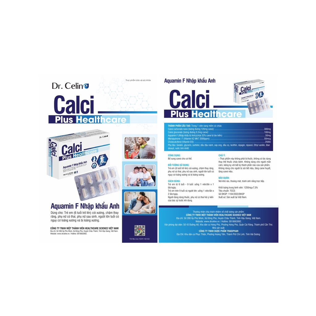 Viên uống bổ sung Canxi Dr. Celine Calci Plus Healthcare